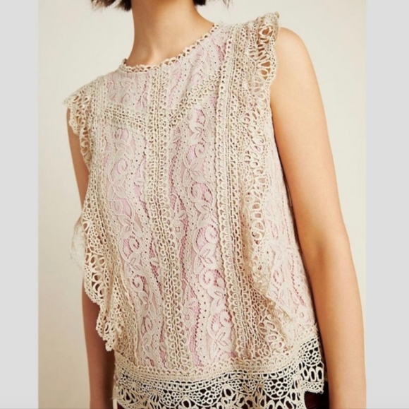Anthropologie Eri Ali Sydney lace blouse tank top XS - Picture 9 of 9